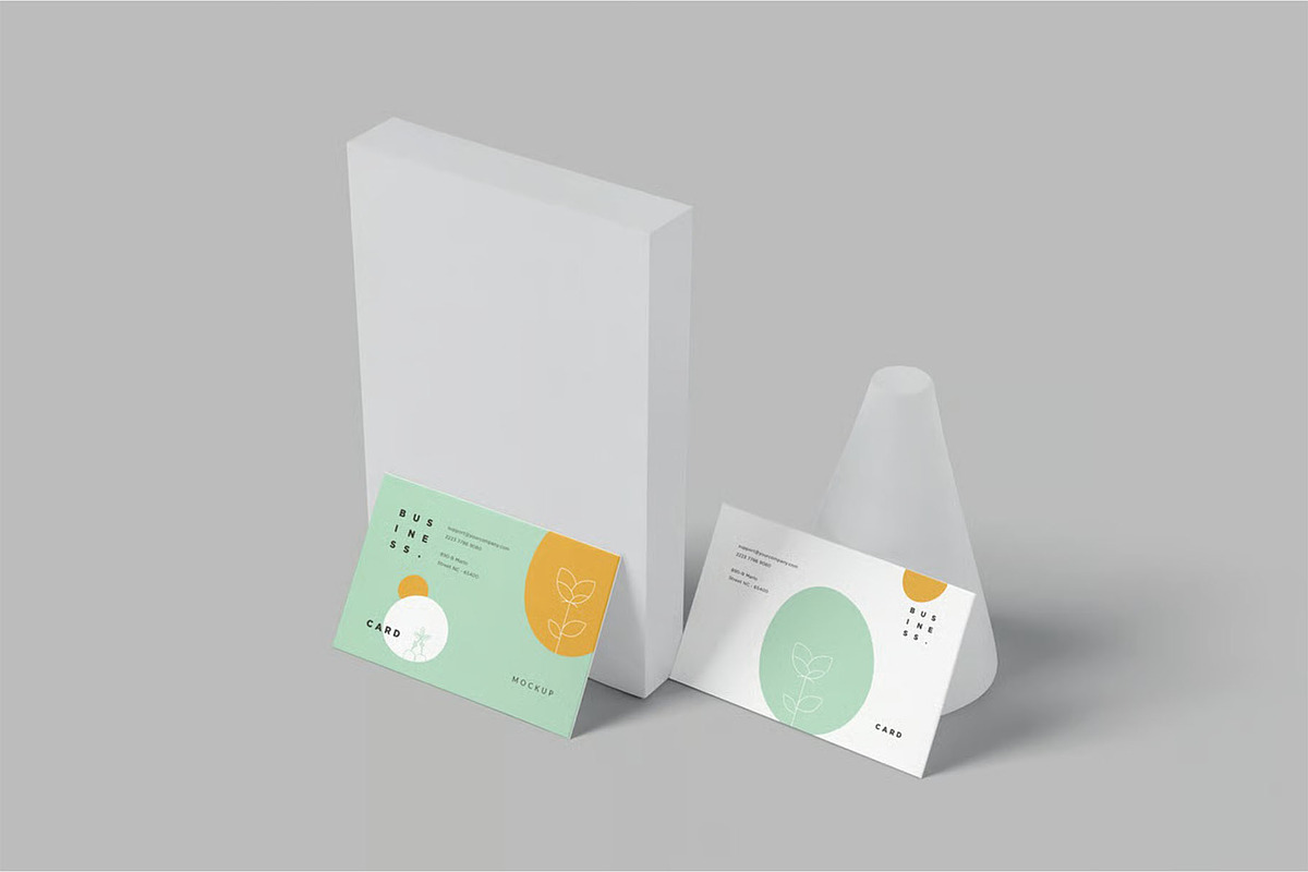 Corporate Business Card Mockups, an Advertising Mockup by megostudi0 (Photo 3 of 6)