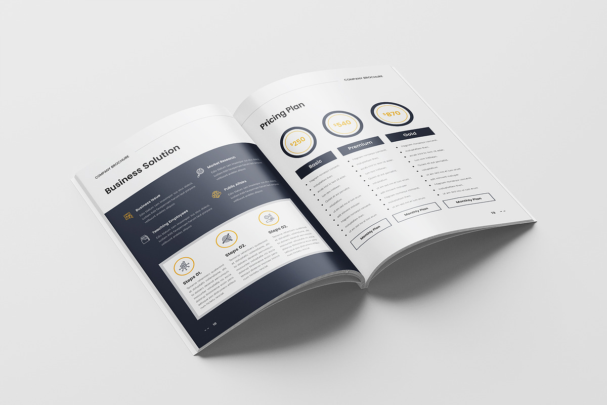 Company Profile Brochure Template, a Brochure Template by Spark_Creative (Photo 12 of 16)