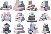 3D Rock Clipart Png, an Object Illustration by Forhadx5 (Thumbnail 5 of 6)