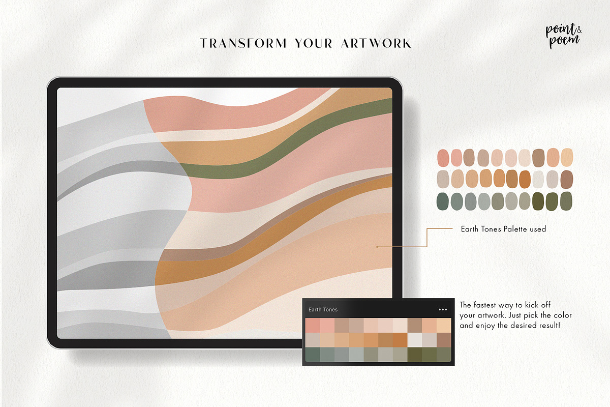 Procreate Color Palette Bundle, a Palette Add-On by Point and Poem (Photo 7 of 9)