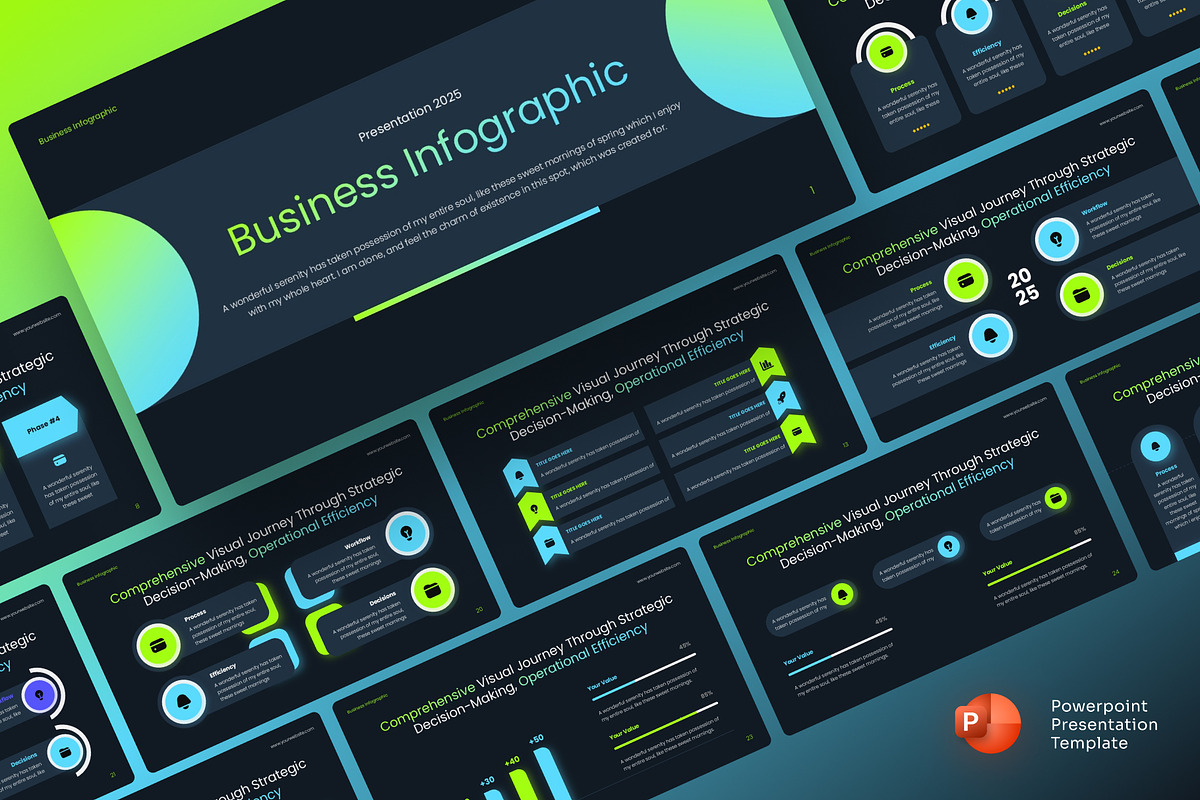 Business Infographic PowerPoint, a Presentation Template by Premast (Photo 1 of 5)