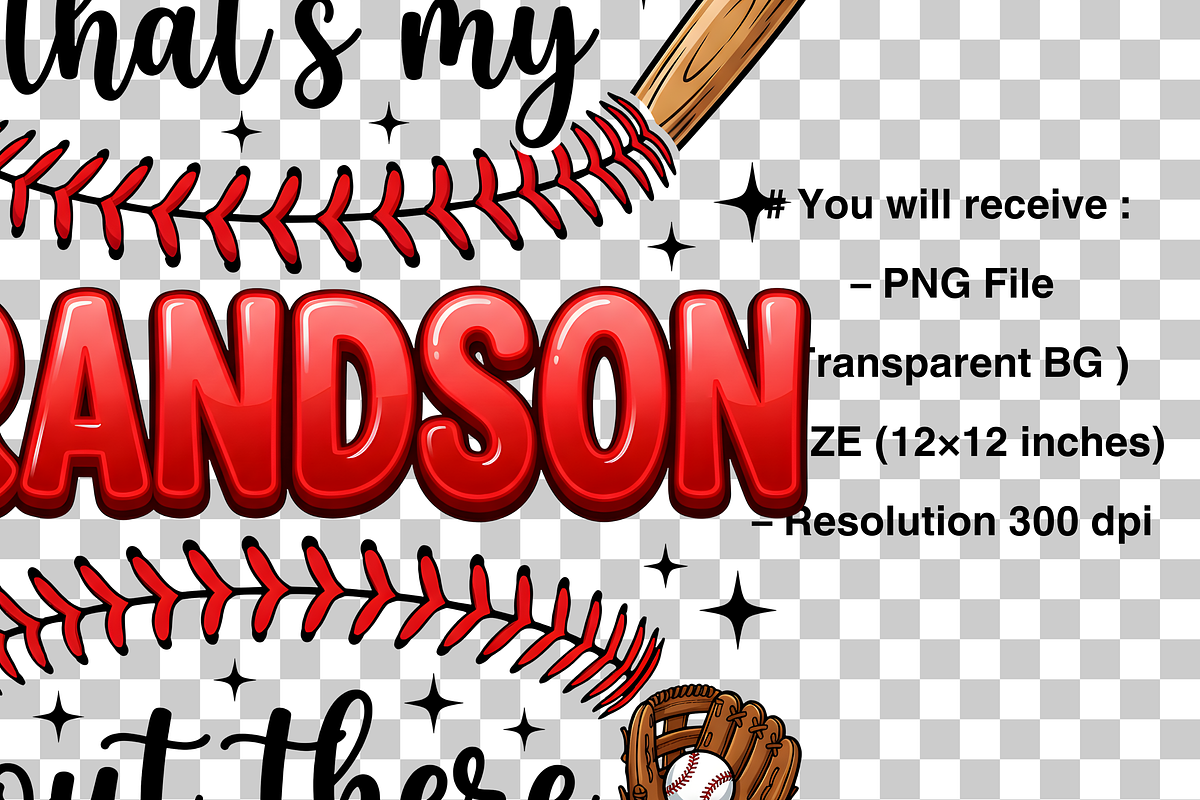 Baseball Grandma Png, an Object Graphic by Clipart Bloom (Photo 3 of 3)