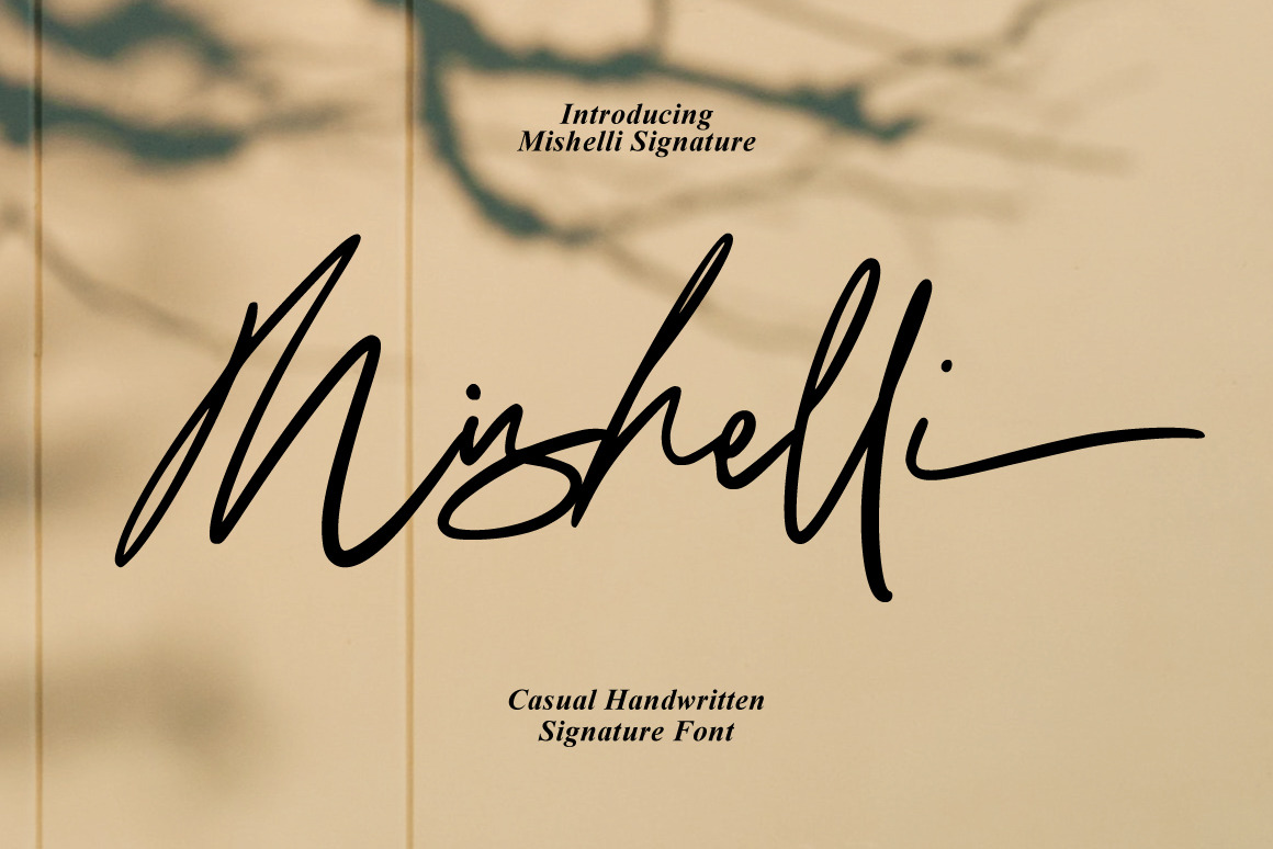 Mishelli - Handwritten Signature, a Handwritten Font by tebaltipislab