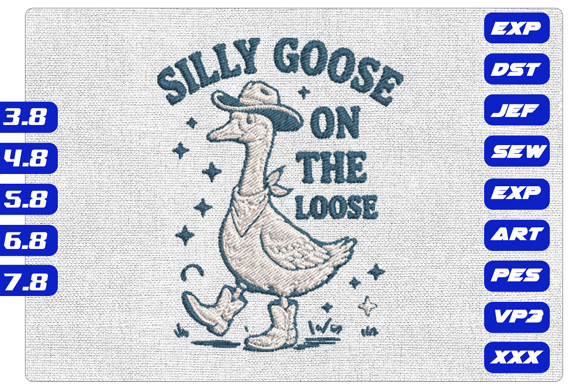 Silly Goose On The Loose Embroidery, a Decorative Illustration by Purpose Ekbal (Photo 1 of 3)