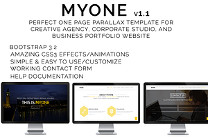 MYONE - One Page Parallax Template