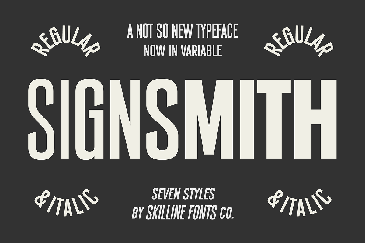 SFC Signsmith Variable Font, a Sans Serif Font by Skilline Supply Co. (Photo 1 of 21)
