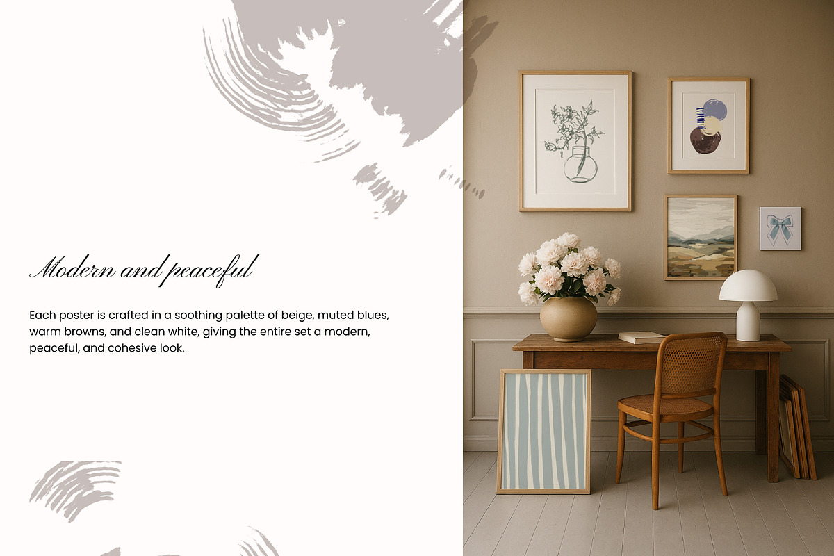Minimalist abstract posters gallery, a Background Graphic by Yuliia Lashevska (Photo 4 of 9)