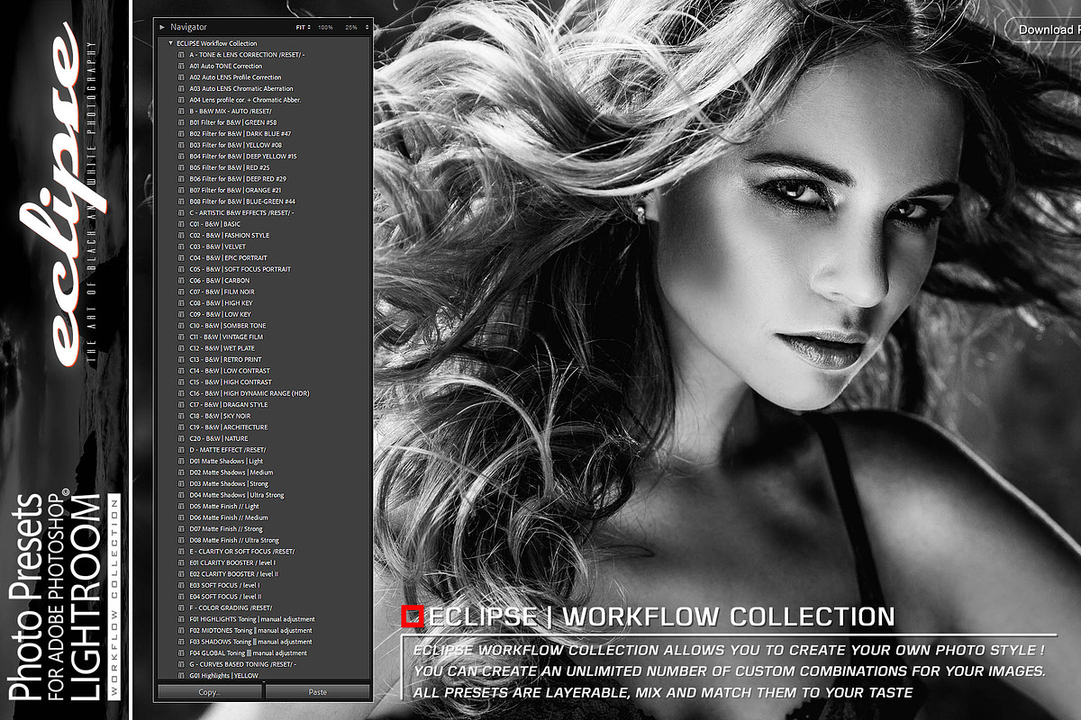 Presets for Lightroom / ECLIPSE B&W, an Action Add-On by Miracle_Design (Photo 3 of 22)