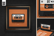 Audio Cassette in a Frame Mockup, an Advertising Mockup by SD Mockup (Thumbnail 1 of 3)