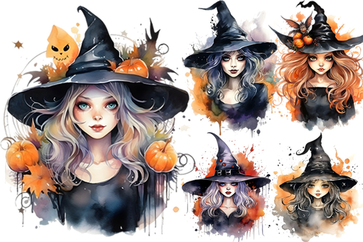 Halloween Witch Sublimation Bundle, a Seasonal Illustration by Creative Arslan (Photo 3 of 11)