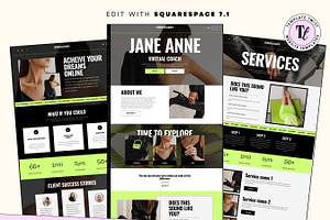 Neon Squarespace Website Template