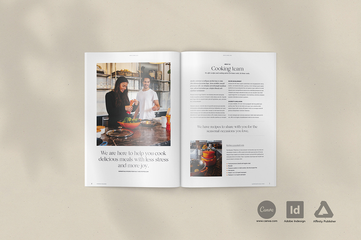 Cook- and Recipebook / Canva + Indd, a Brochure Template by Imagination Area (Photo 3 of 23)