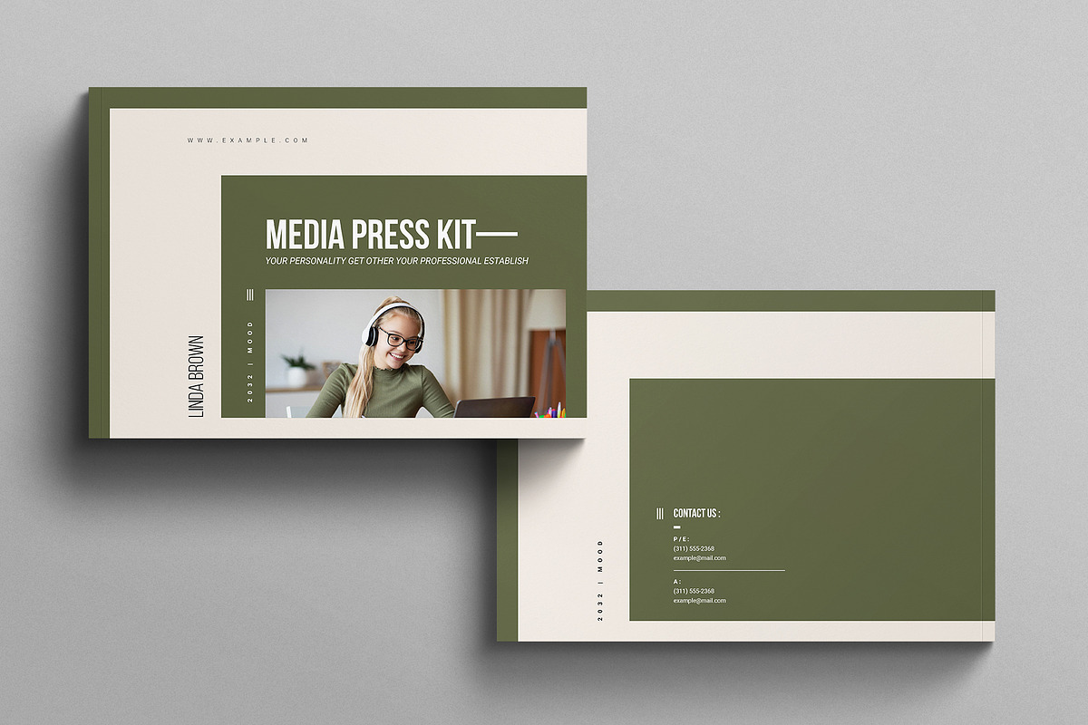 Media Press Kit Template Landscape, a Brochure Template by E-Type (Photo 7 of 7)