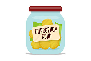 Emerency Fund Jar, a Finance Illustration by Vector Kitchen by Zoljo