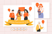 Autism Awareness Day Clipart, a Person Illustration by YuskinKot (Thumbnail 11 of 12)