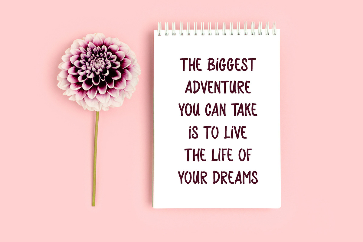 Cheerful Flower | Handwritten font, a Handwritten Font by esamaradany (Photo 4 of 7)