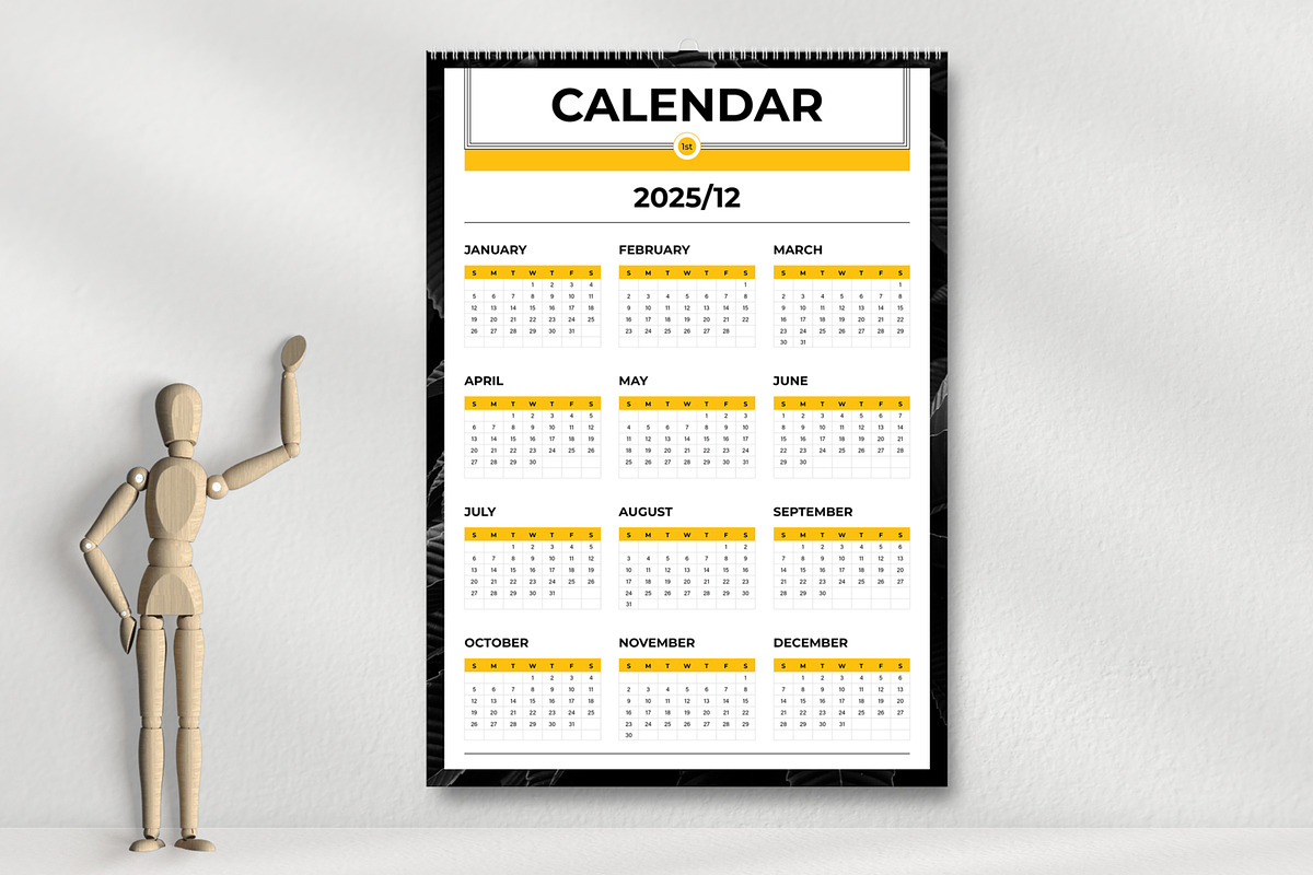 Calendar 2025 Layout, a Stationery Template by ContestDesign (Photo 1 of 3)