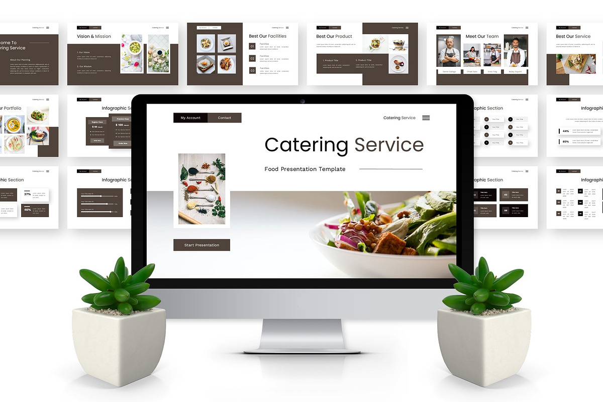 Catering Service - Food Google Slide, a Presentation Template by Deepslide Studio (Photo 2 of 6)