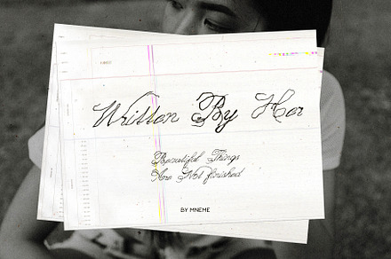Written by Her: Handwritten Script, a Handwritten Font by Mneme