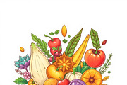 39 Vector Healthy Food Ingredients, an Object Graphic by adenpinkstore (Thumbnail 10 of 16)