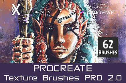 Procreate Texture Brushes PRO! 2.0