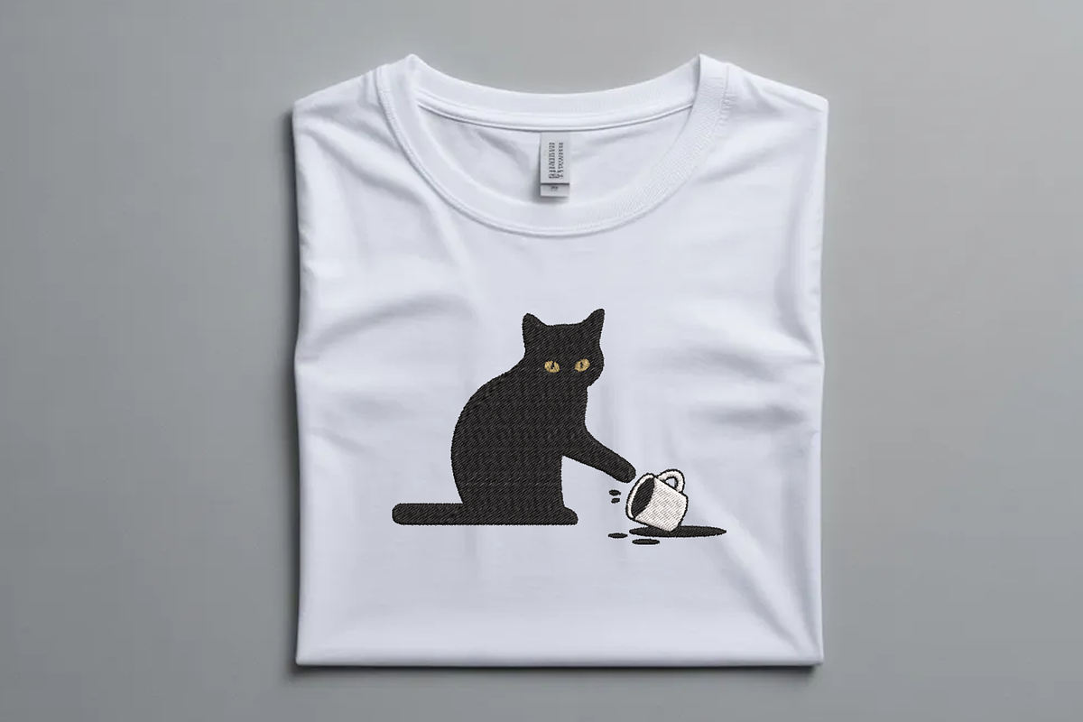 Black Cat Spilling Coffee Design, an Illustration by Purpose Ekbal (Photo 2 of 3)