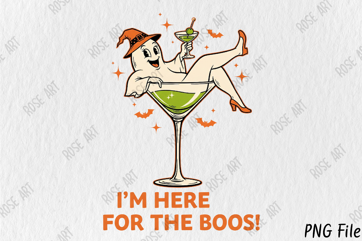 Funny Halloween Ghost PNG, a Seasonal Illustration by Rose Art (Photo 1 of 5)