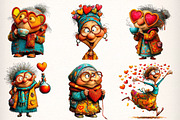 Quirky Elderly Valentine Woman, an Illustration by Dream Creation (Thumbnail 5 of 8)