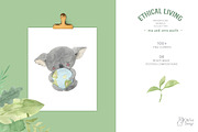 ETHICAL LIVING FRIENDS. Animals set, an Animal Illustration by OlliArtDesign (Thumbnail 2 of 12)
