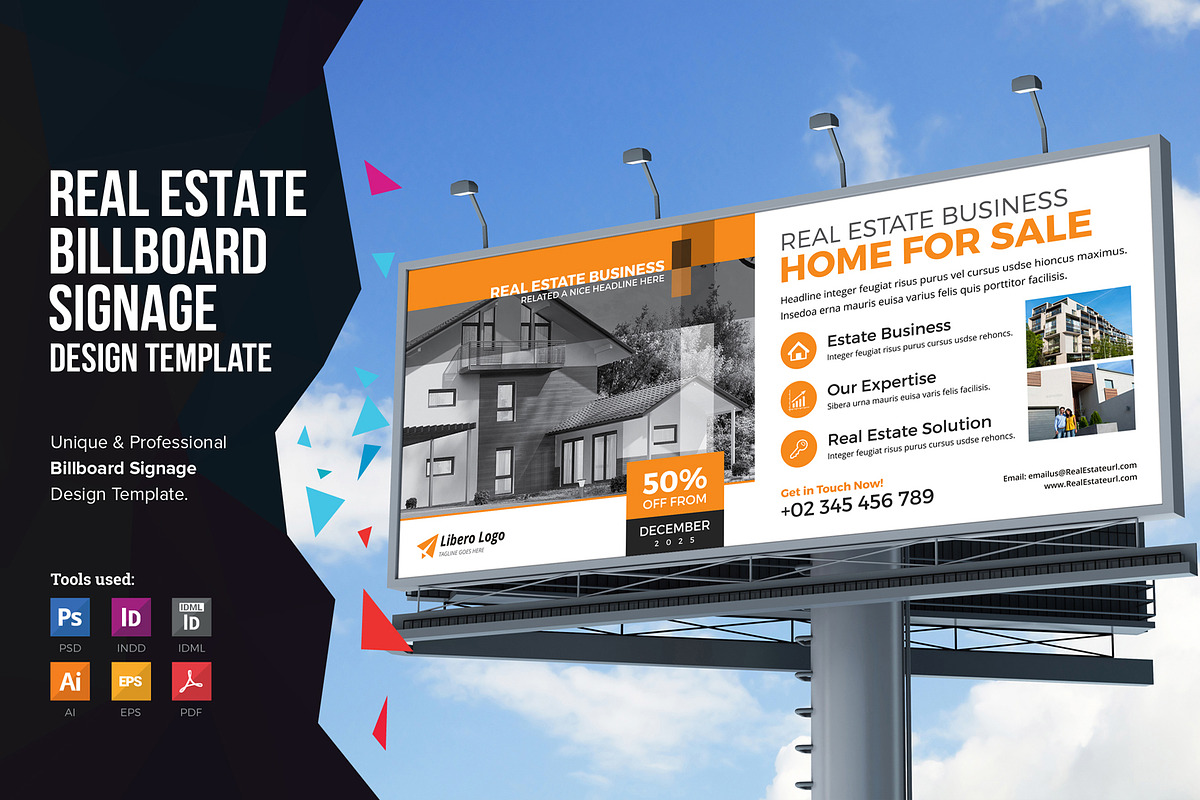 Real Estate Billboard Signage v1, a Flyer Template by Miyaji75 (Photo 1 of 5)