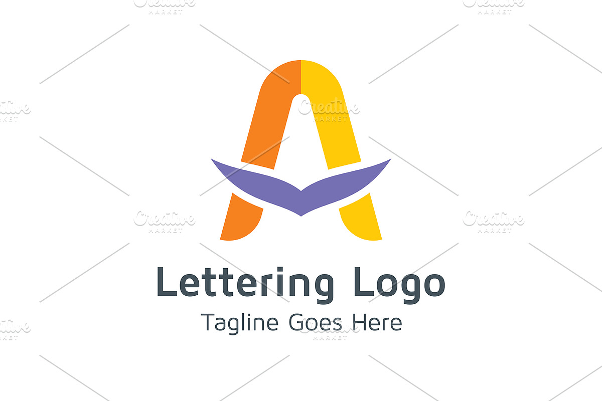 20 Logo Lettering A Template Bundle, a Branding & Logo Template by Acongraphic (Photo 2 of 21)
