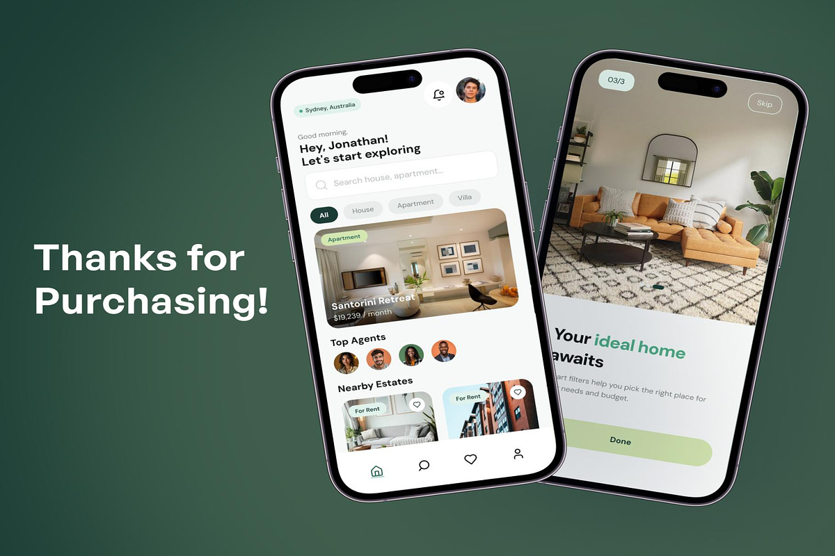 Homiq - Find Your Ideal Home Fast, an UI Kit Template by Creative Perspective (Photo 6 of 6)