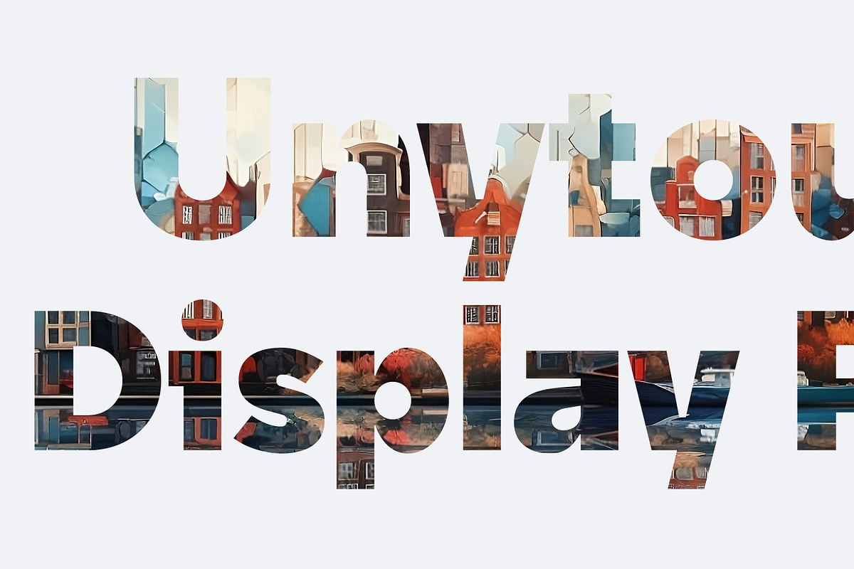 Unytour Display Pro, a Sans Serif Font by NicolassFonts (Photo 5 of 6)