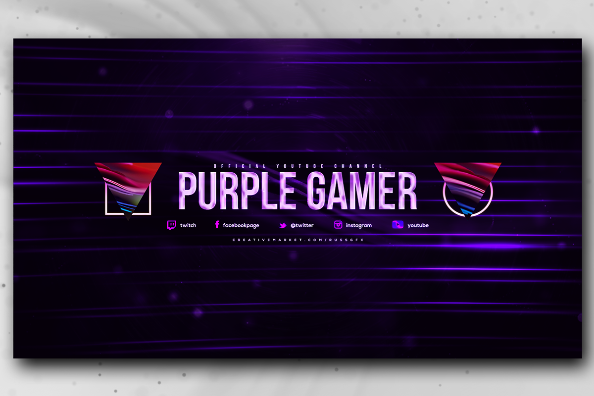 10 Youtube Channel Art Banners vol.3, a Social Media Template by RussGFX (Photo 6 of 11)