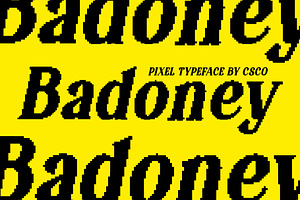 Badoney Pixel, a Serif Font by Craft Supply Co.
