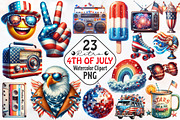 Retro 4th Of July Sublimation Png, an Illustration by RobertsArt (Thumbnail 1 of 7)