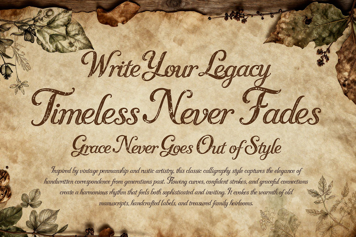 Bravitura Script - Rustic Elegance, a Script Font by HypeWorksCo (Photo 12 of 15)