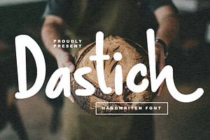 Dastich Handwritten Display Font, a Handwritten Font by Maulana Creative