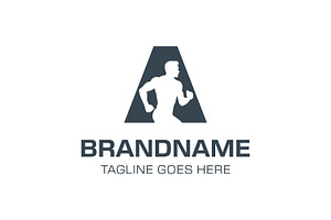 Letter A Runing Man Logo, a Branding & Logo Template by Pray Art Design Studio