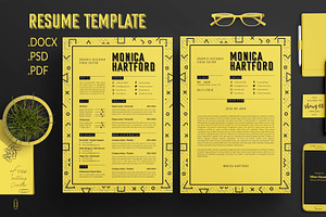 Retro Resume Template /Coverletter M