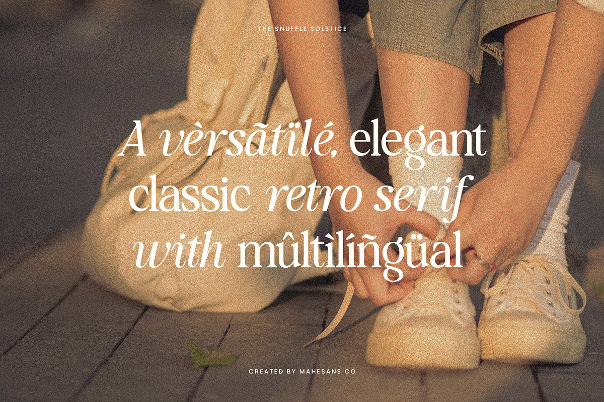 The Snuffle Solstice Nostalgic Serif, a Serif Font by Mahesans Co (Photo 10 of 13)