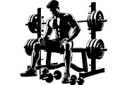 Bodybuilder Silhouette Bundle, an Object Graphic by Creativeshirt (Thumbnail 4 of 13)