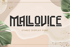 Mallovice a ethnic display font