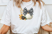 Black Gingham Autumn Clipart, an Illustration by CraftArtStudio (Thumbnail 4 of 6)