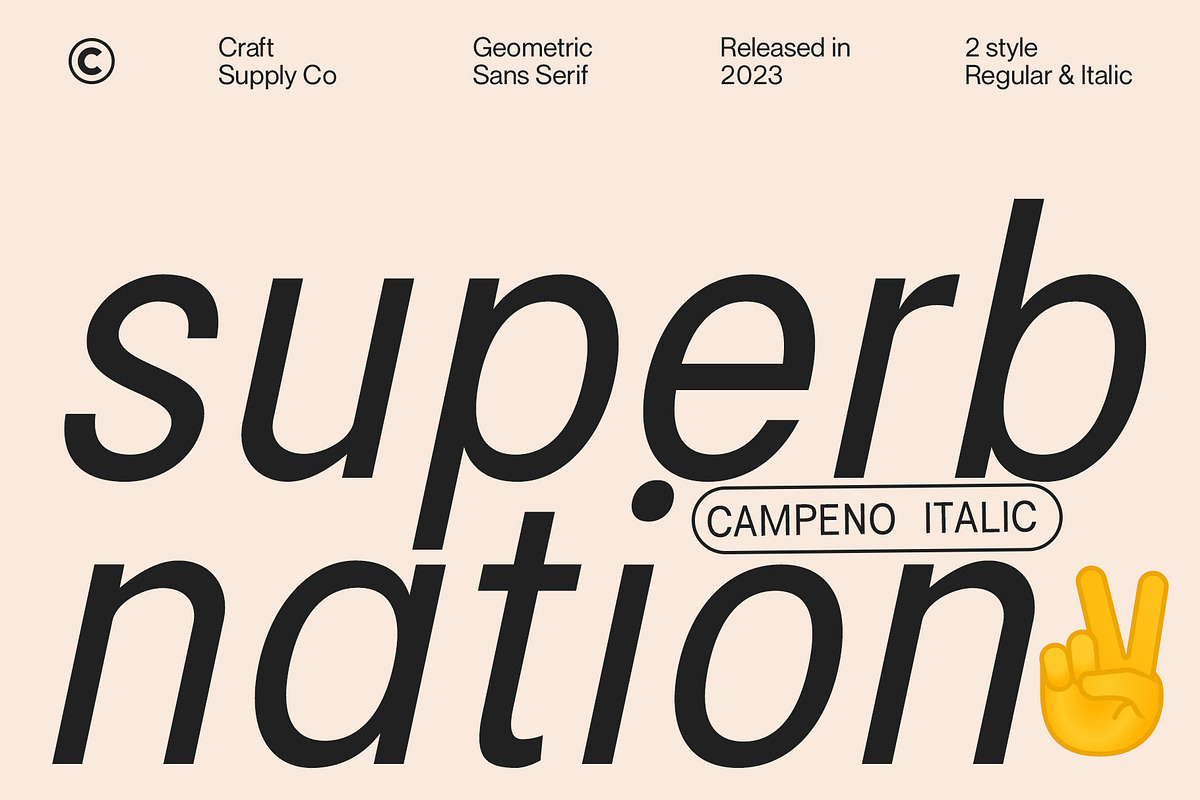 Campeno – Geometric Sans Serif, a Sans Serif Font by Craft Supply Co. (Photo 3 of 8)