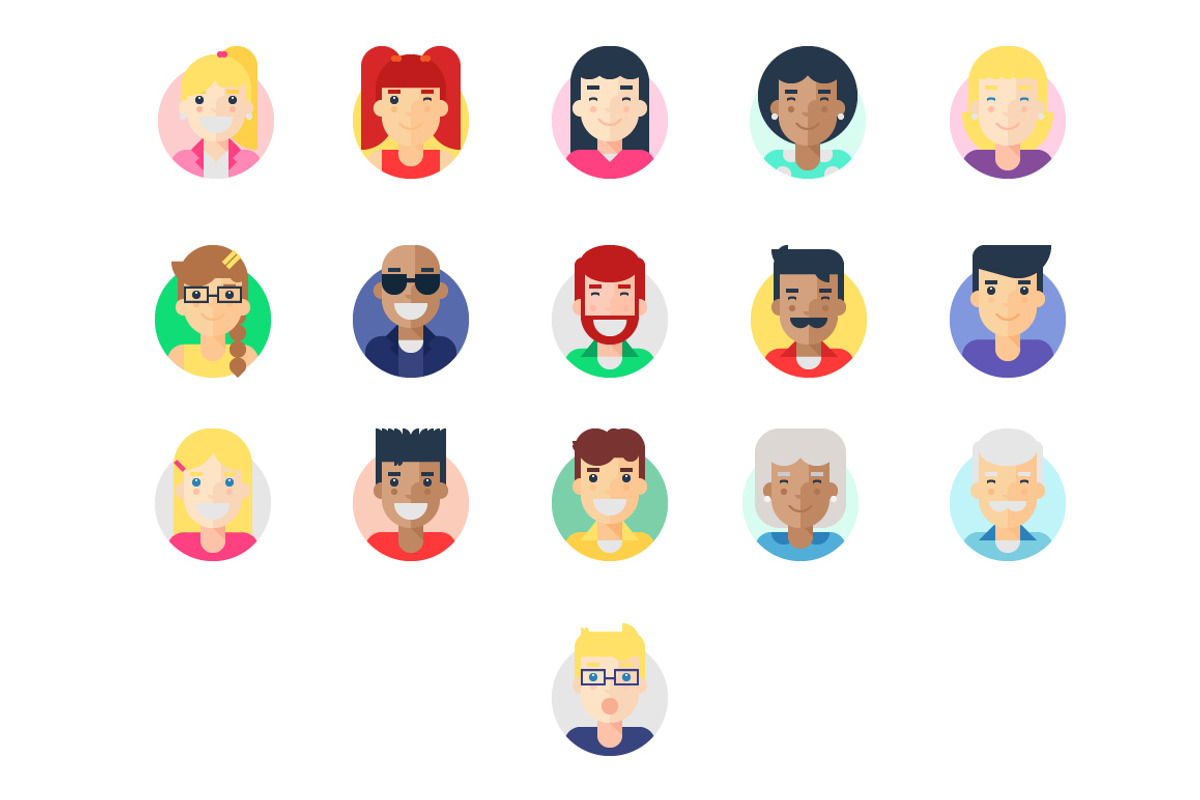 16 Avatars from Shift Icons Pack, an Icon by Tahsin Tahil