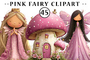 Pink fairy clip-art, an Illustration by CreationArt (Thumbnail 1 of 5)