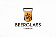 Beer Glass Vector Logo Template, a Branding & Logo Template by vectorwithin (Thumbnail 1 of 3)