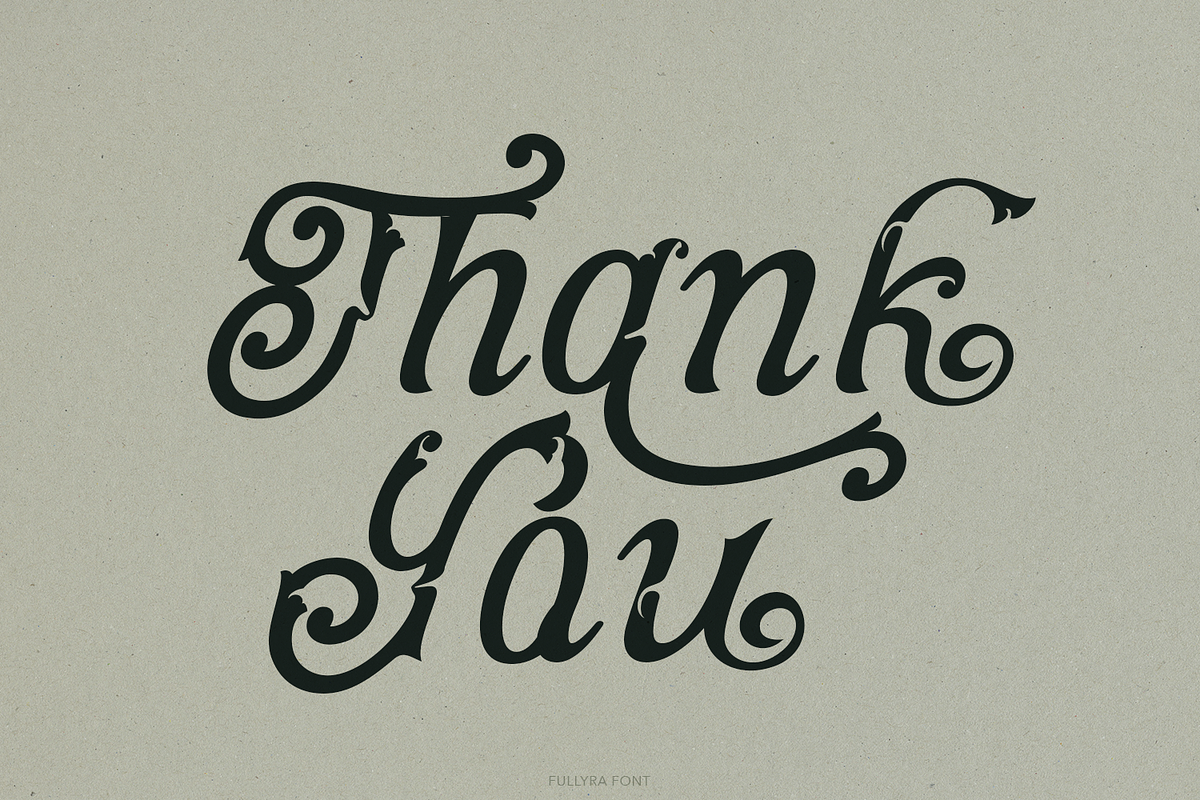 Fullyra Script, a Script Font by TypeClassHeroes (Photo 15 of 15)