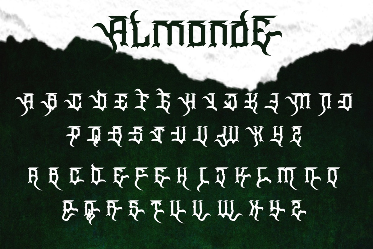 Wangor Asfrac - Modern Blackletter, a Blackletter Font by Dhabee (Photo 6 of 15)